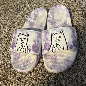 Ripndip Slides. Worn inside a couple of times. W9